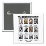 Twelve Founding Schools Of Thermodynamics Pinback Buttons