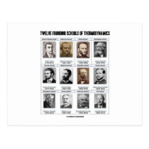 Twelve Founding Schools Of Thermodynamics Postcard