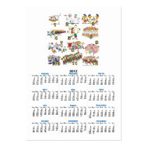 twelves days christmas song cartoon business card templates