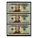 Twenty Dollar Bills cards