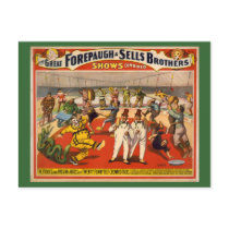 Twenty Funny Felt-Crowned Fools Circus Poster