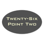 Twenty-Six Point Two (26.2) Marathon Sticker