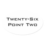 Twenty-Six Point Two (26.2) Marathon Sticker Oval