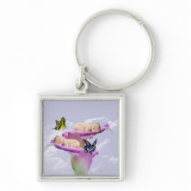 Twice the joy with baby twins key chain