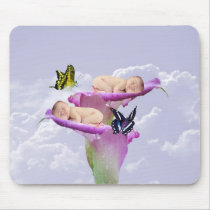Twice the joy with baby twins mouse pads