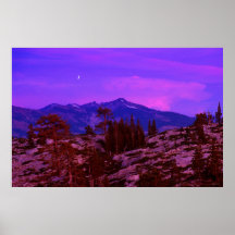 Twilight - Grouse Ridge - Sierra Nevadas Poster