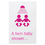 Twin baby shower flyers