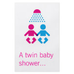 Twin baby shower custom flyer