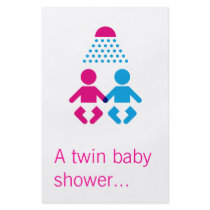 Twin baby shower custom flyer
