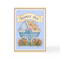 Twin Bears Baby Carriage cards