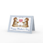 Twin Bears - Boys on Mother's Day cards