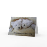 twin bears congratulations cards