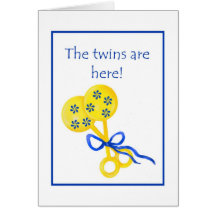 Twin Birth Announcment Card