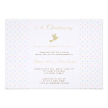 Twin Boy and Girl Christening  Invitation