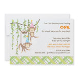 Twin Boy and Girl First Birthday Invitation