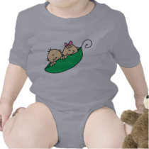 Twin Boy and Girl in Pea Pod