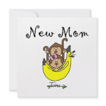 Twin Boy and GIrl New Mum Gifts Personalized Announcements