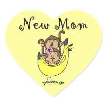 Twin Boy and GIrl New Mum Gifts Sticker