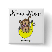 Twin Boy and Girl New Mum Tshirts