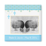 Twin Boy Baptism/Christening Favour - Photo Magnet