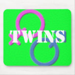 twin boy girl Gender Symbols mousepad