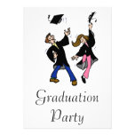 Twin Boy & Girl Graduates Custom Announcements