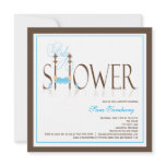 Twin Boys Baby Shower Invitation - Sleeping Babies
