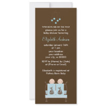 Twin Boys Baby Shower Invitations