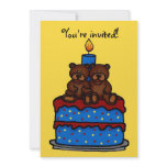 Twin boys Birthday Party Invitation