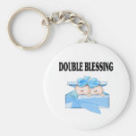 Twin Boys  Double Blessing Key Chains