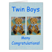 Twin Boys Greeting Card