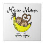Twin Boys New Mom Gifts Ceramic Tile
