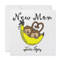 Twin Boys New Mum Gifts Invites