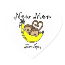 Twin Boys New Mum Gifts Stickers