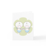 Twin Boys Thank You Card