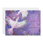 Twin Doves Jewish Baby Naming Invitation Hebrew