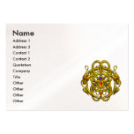 TWIN DRAGONS 2 White Pearl Paper Business Card Template