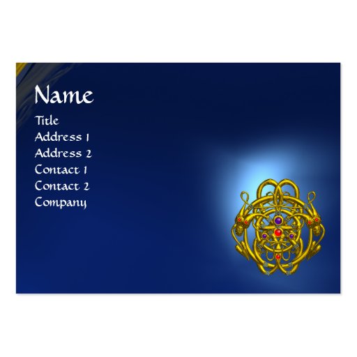 TWIN DRAGONS Blue Sapphire Business Card Templates