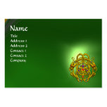 TWIN DRAGONS Green Emerald Business Card Template