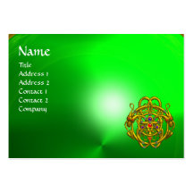 TWIN DRAGONS Green Emerald Business Cards