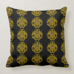 TWIN DRAGONS Purple and Black Throw Pillows