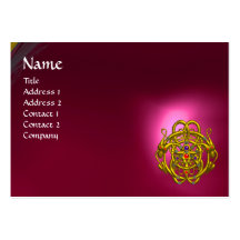 TWIN DRAGONS Red  Pink Ruby Business Cards