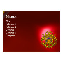 TWIN DRAGONS Red Ruby Business Card