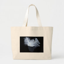 Twin flame feathers and reflection canvas bag