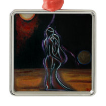 Twin Flames Ornament: Metal