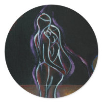Twin Flames Round Sticker