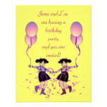 Twin Girl Birthday party invite
