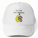 Twin Girls Banana Monkey 1st Birthday hats