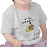 Twin Girls Banana Monkeys 2nd Birthday t-shirts