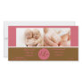 Twin Girls Birth Announcement Picture Card